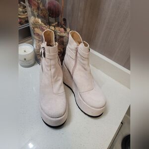 Free People Ruby Leather Platform Boot Sz 6